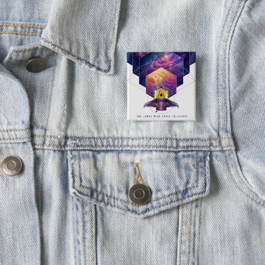 James Webb Space Telescope Poster. Vierkante Button 5,1 Cm (In situ)
