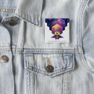 James Webb Space Telescope Poster. Vierkante Button 5,1 Cm