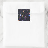 James Webb Space Telescope Simulatie - Pop Art Vierkante Sticker (Tas)