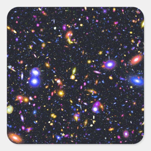James Webb Space Telescope Simulatie - Pop Art Vierkante Sticker (Voorkant)