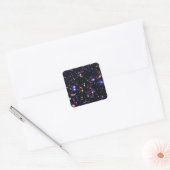 James Webb Space Telescope Simulatie - Pop Art Vierkante Sticker (Envelop)