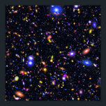 James Webb Space Telescope Simulation - Pop Art Poster<br><div class="desc">Een verbeterde kunstsimulatie van de pop van James Webb Space Telescope's gebied van uitzicht shows miljarden sterrenstelsels met ongekende helderheid.</div>