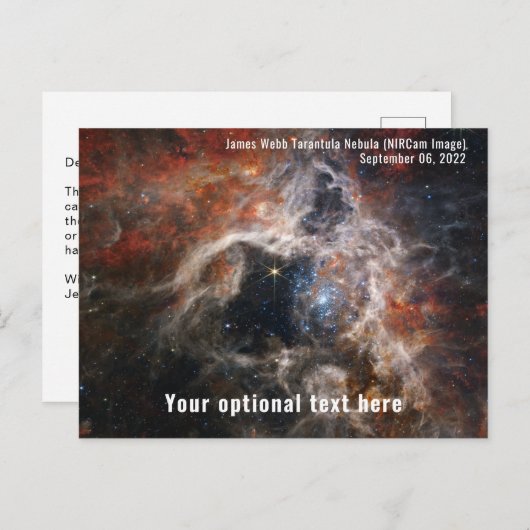 James Webb Space Telescope Tarantula Nebula NIRCam Briefkaart (Voorkant / Achterkant)