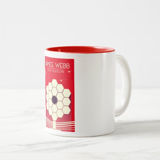 james webb space telescope , tweekleurige koffiemok (Voorkant rechts)