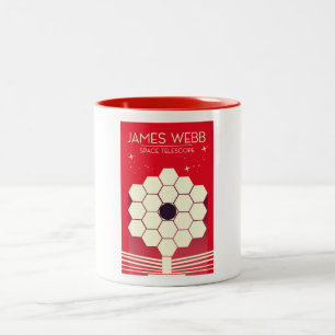 james webb space telescope , tweekleurige koffiemok