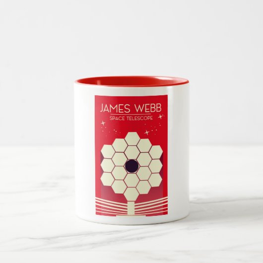 james webb space telescope , tweekleurige koffiemok (Center)