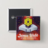 James Webb Space Telescope. Vierkante Button 5,1 Cm (Voorkant /achterkant)