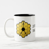 James Webb Space Telescope Yellow Mirro Custom Tweekleurige Koffiemok (Links)