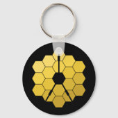 James Webb Space Telescope Yellow Mirror Artwork Sleutelhanger (Voorkant)
