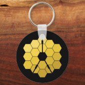 James Webb Space Telescope Yellow Mirror Artwork Sleutelhanger (Voorkant)