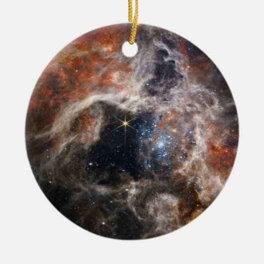 James Webb Tarantula Nebula Hi-Res 2022 Kerstmis Keramisch Ornament (Voorkant)