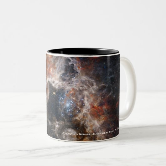 James Webb Tarantula Nebula Hi-Res Afbeelding 2022 Tweekleurige Koffiemok (Voorkant rechts)