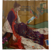 James Whistler - Caprice in Paarse en gouden Douchegordijn (Voorkant)
