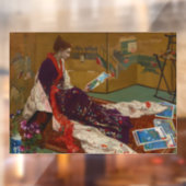 James Whistler - Caprice in Paarse en gouden Raamsticker (Vel 2)