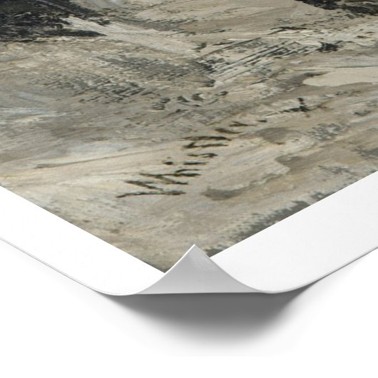 James Whistler  de Theems in Ice Poster (Hoek)