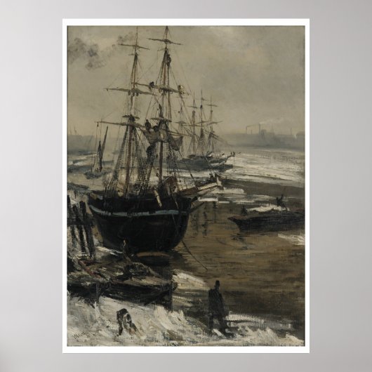 James Whistler  de Theems in Ice Poster (Voorkant)