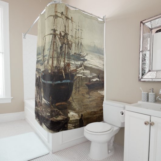 James Whistler - De Theems in IJs Douchegordijn (In situ)
