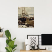 James Whistler - De Theems in ijs Poster (Thuiskantoor)