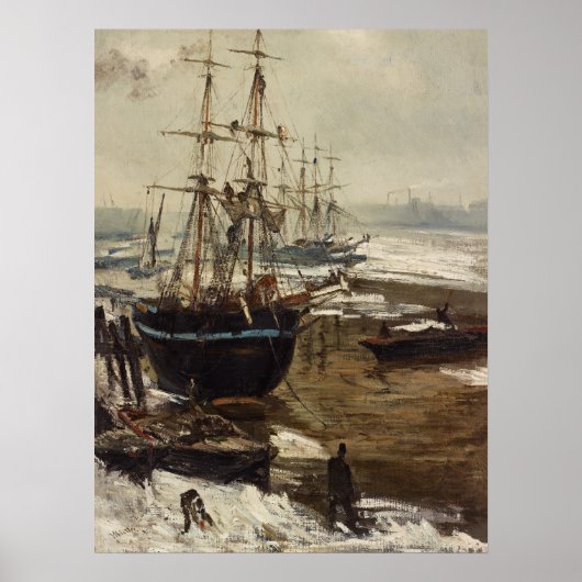 James Whistler - De Theems in ijs Poster (Voorkant)