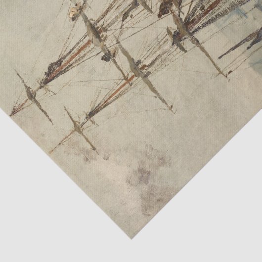 James Whistler - De Theems in IJs Tissuepapier (Detail)