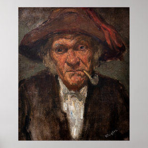 James Whistler - Man die een pijp rookt Poster