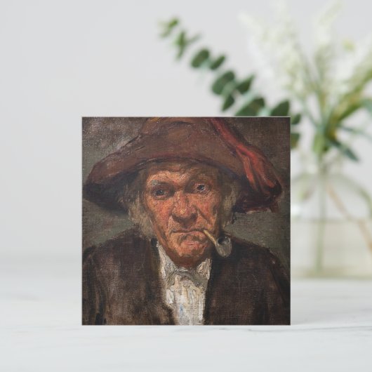 James Whistler - Man Roken een pijp Kaart (Staand voorkant)