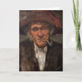 James Whistler - Man Roken een pijp Kaart (Voorkant)