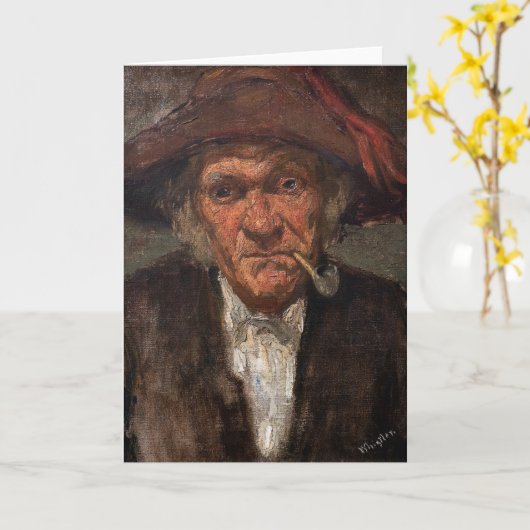 James Whistler - Man Roken een pijp Kaart (Gele Bloem)