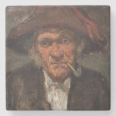 James Whistler - Man Roken een pijp Stenen Onderzetter (Voorkant)