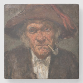 James Whistler - Man Roken een pijp Stenen Onderzetter
