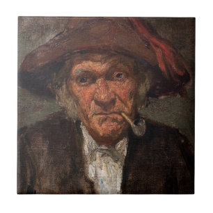 James Whistler - Man Roken een pijp Tegeltje