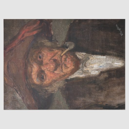 James Whistler - Man Roken een pijp Tissuepapier (Voorkant)