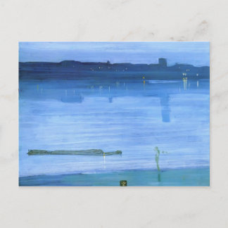 James Whistler- Nocturne, Blue en Silver: Chelsea Briefkaart