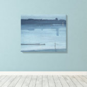 James Whistler - Nocturne: Chelsea Canvas Afdruk (Insitu (Houten vloer))