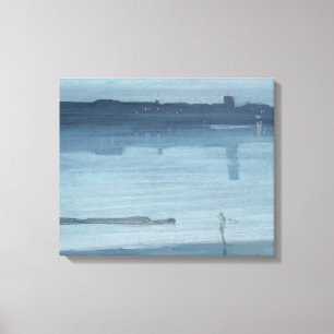 James Whistler - Nocturne: Chelsea Canvas Afdruk