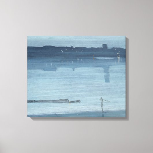James Whistler - Nocturne: Chelsea Canvas Afdruk (Voorkant)