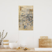 James Whistler - Nocturne: Chelsea Poster (Keuken)