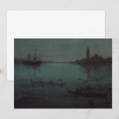 James Whistler - Nocturne: De lagune, Venetië Bedankkaart (Voorkant / Achterkant)