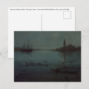 James Whistler - Nocturne: De lagune, Venetië Briefkaart
