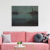 James Whistler - Nocturne: De lagune, Venetië Canvas Afdruk (Insitu (Woonkamer))