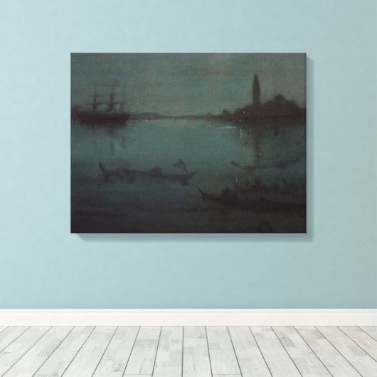 James Whistler - Nocturne: De lagune, Venetië Canvas Afdruk (Insitu (Houten vloer))