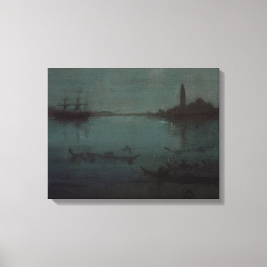 James Whistler - Nocturne: De lagune, Venetië Canvas Afdruk (Voorkant)