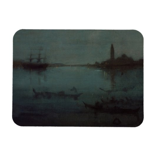 James Whistler - Nocturne: De lagune, Venetië Magneet (Horizontaal)