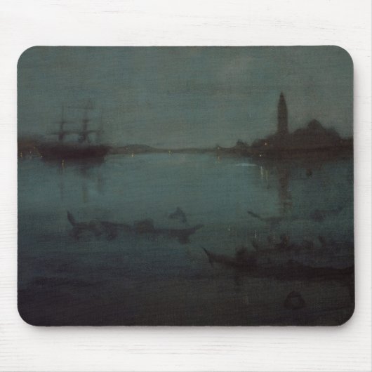 James Whistler - Nocturne: De lagune, Venetië Muismat (Voorkant)