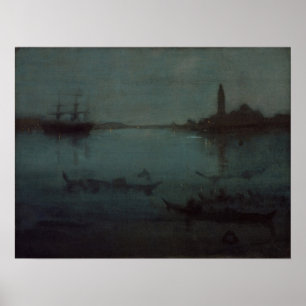 James Whistler - Nocturne: De lagune, Venetië Poster