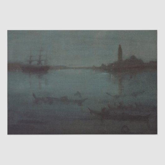 James Whistler - Nocturne: De lagune, Venetië Tissuepapier (Voorkant)