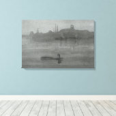 James Whistler - Nocturne: De Theems in Battersea Canvas Afdruk (Insitu (Houten vloer))