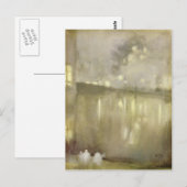 James Whistler: Nocturne Grey and Gold - Canal Briefkaart (Voorkant / Achterkant)