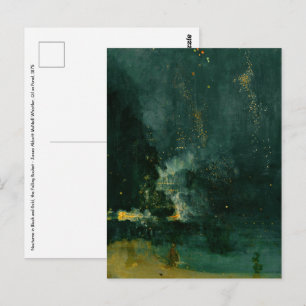 James Whistler - Nocturne in Black en Gold Briefkaart