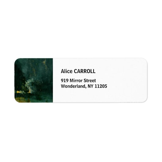 James Whistler - Nocturne in Black en Gold Etiket (Voorkant)